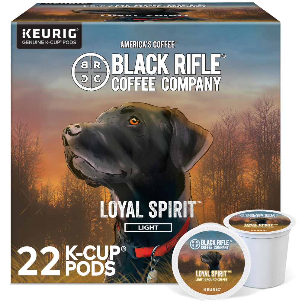 Keurig Black Rifle Coffee Company K-Cup Pods, Loyal Spirit, Light Roast, Pack Of 22 Pods