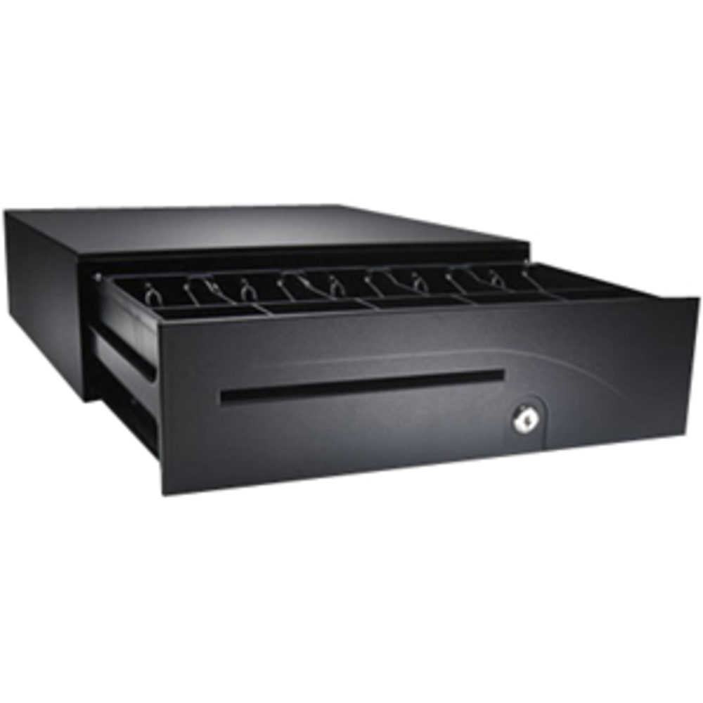 apgHeavy- Duty Point of Sale Cash Drawer | Series 100 T320-BL1616-U6 - 5 Bill - 6 Coin - 2 Media Slot - Black