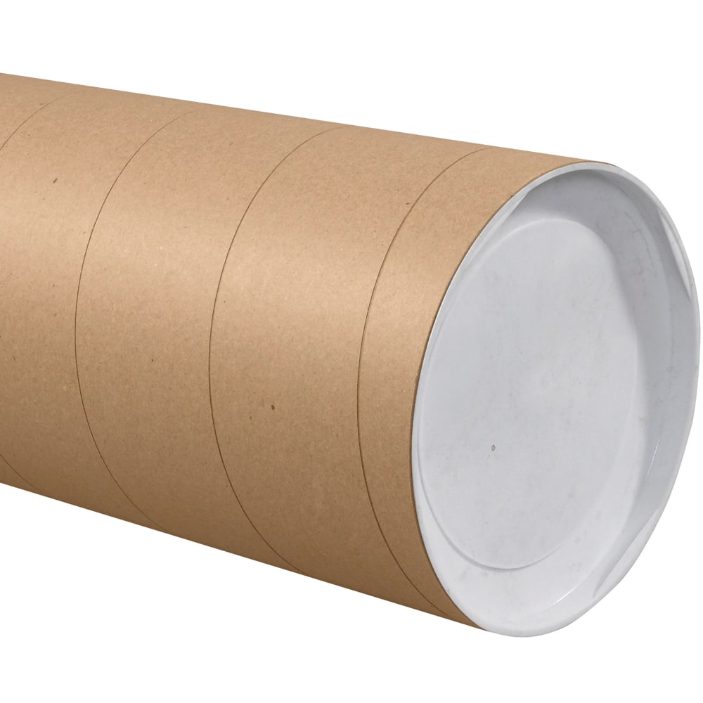 Partners Brand Jumbo Mailing Tubes, 8in x 72in, 80% Recycled, Kraft, Case Of 10