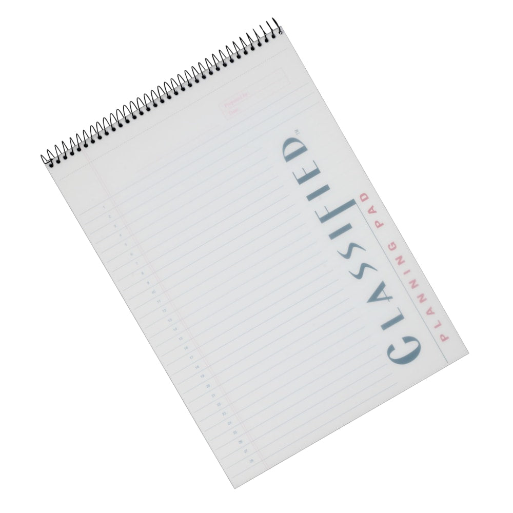 Classified C "B" Planning Pad, 8 1/4in x 11 3/4in, 140 Pages (70 Sheets), Frosty Clear