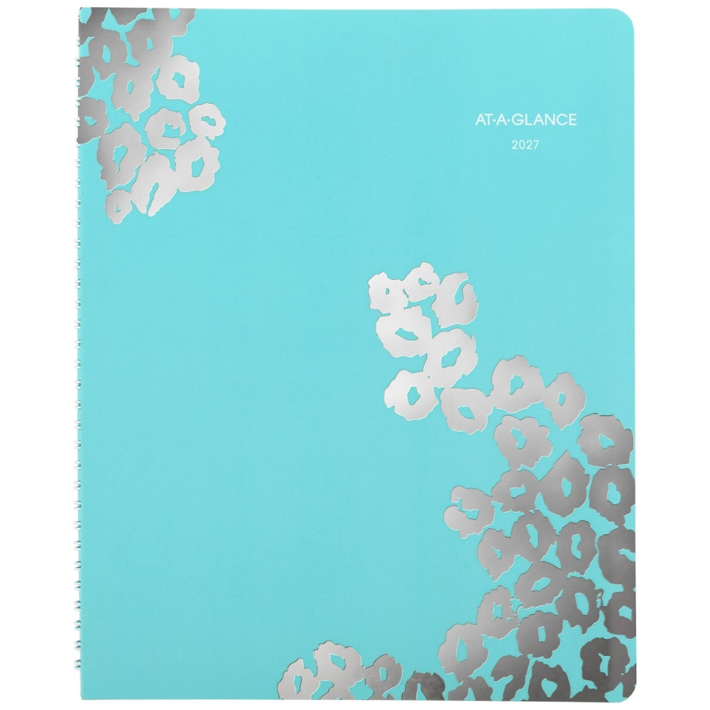 AT-A-GLANCE Wild Washes 2027 Weekly Monthly Appointment Book Planner, Teal, Large, 8 1/2in x 11in
