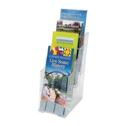 Office Depot Brand 4-Tier Literature Holder, 10inH x 4-13/16inW x 6-1/8inD