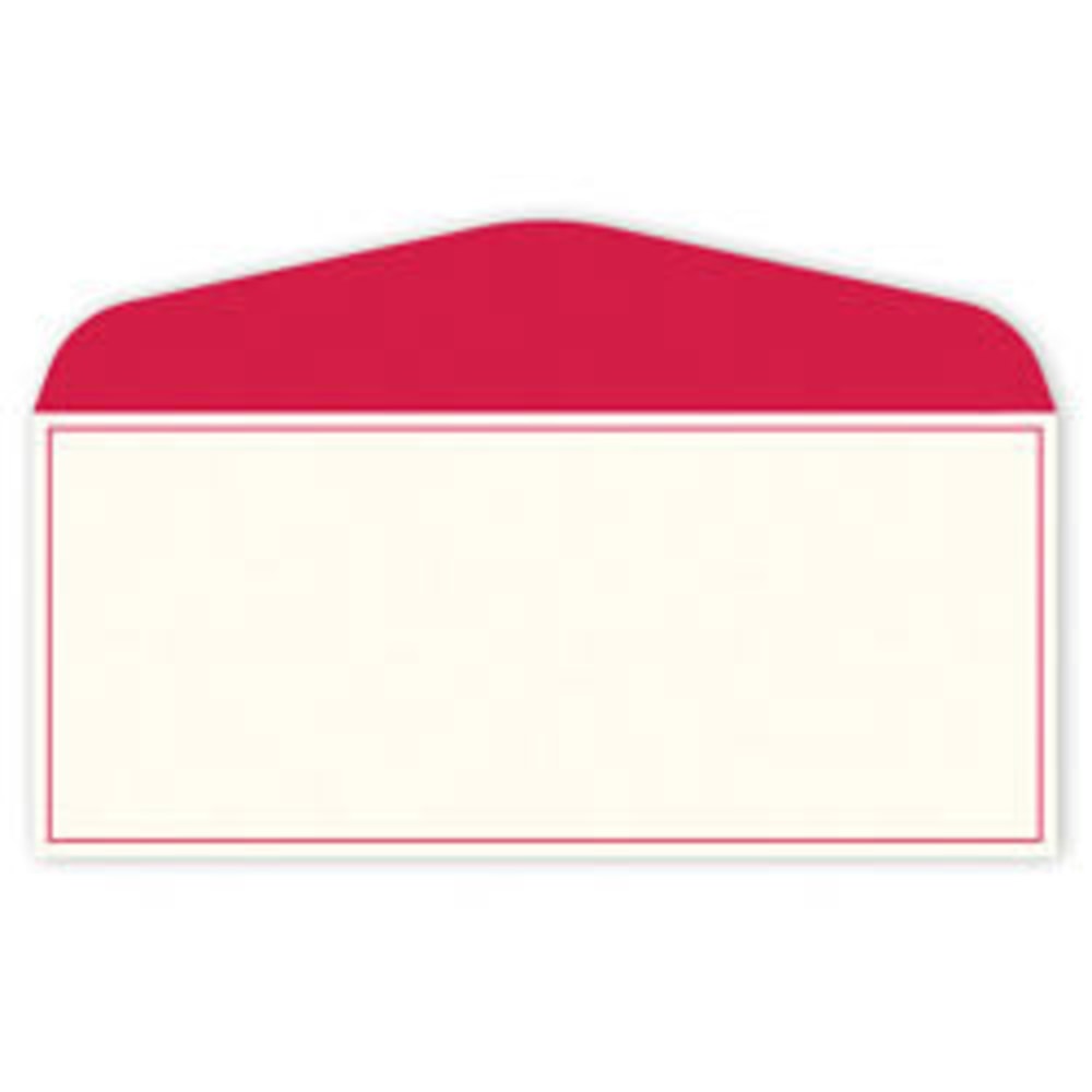 Gartner Studios #10 Stationery Envelopes, Gummed Seal, Red Border, Pack Of 50