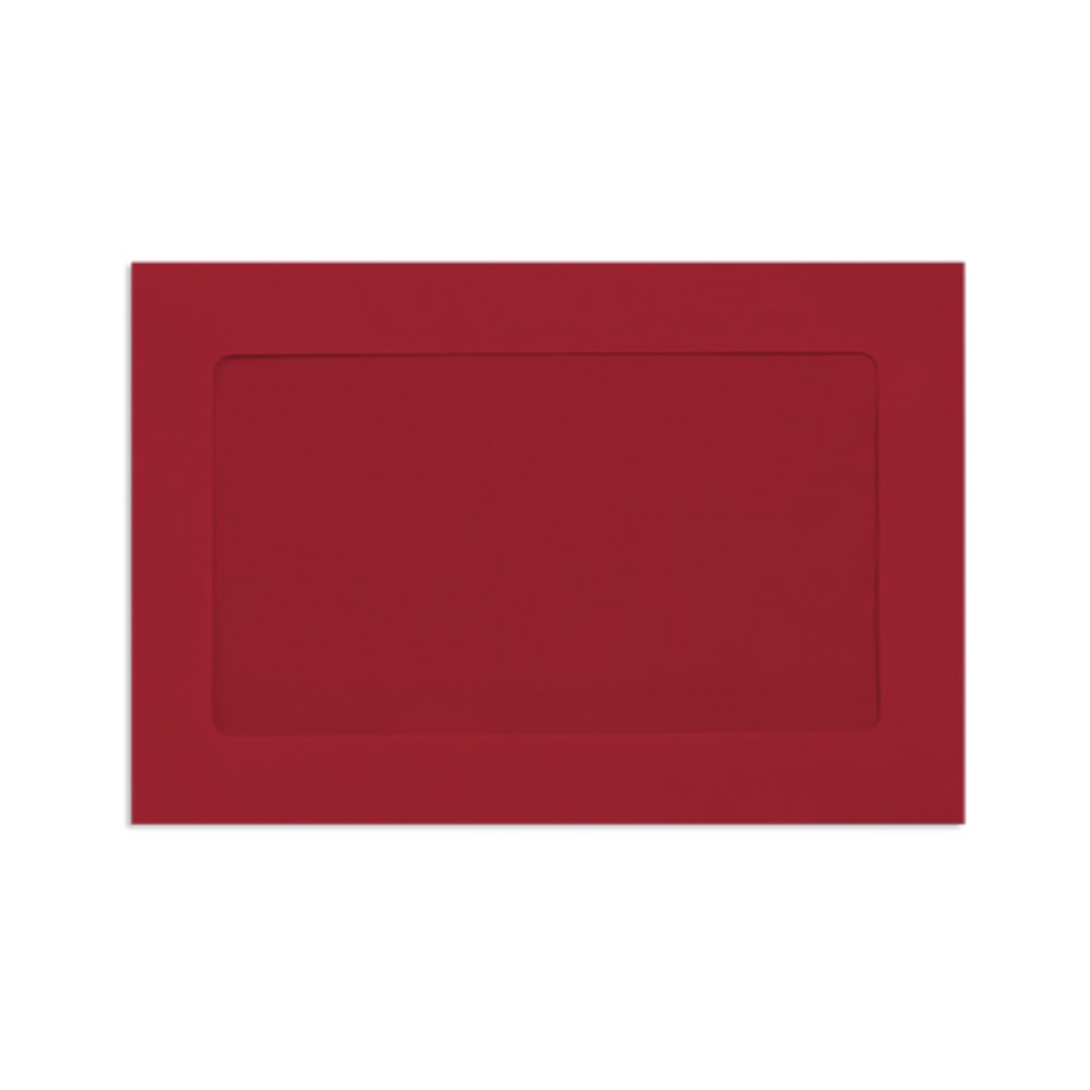 LUX #6 1/2 Full-Face Window Envelopes, Middle Window, Gummed Seal, Ruby Red, Pack Of 1,000
