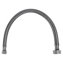 Certified Appliance Accessories 30in Braided Stainless Steel Faucet Supply Line, 3/8in Female Compression x 1/2in FIP, Silver, FC30