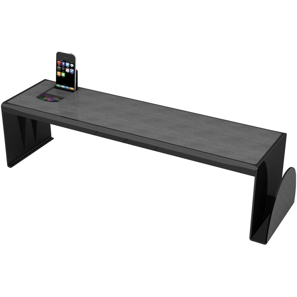 Deflecto Heavy-Duty Desk Shelf, 6 13/16inH x 25 5/8inW x 7inD, Black