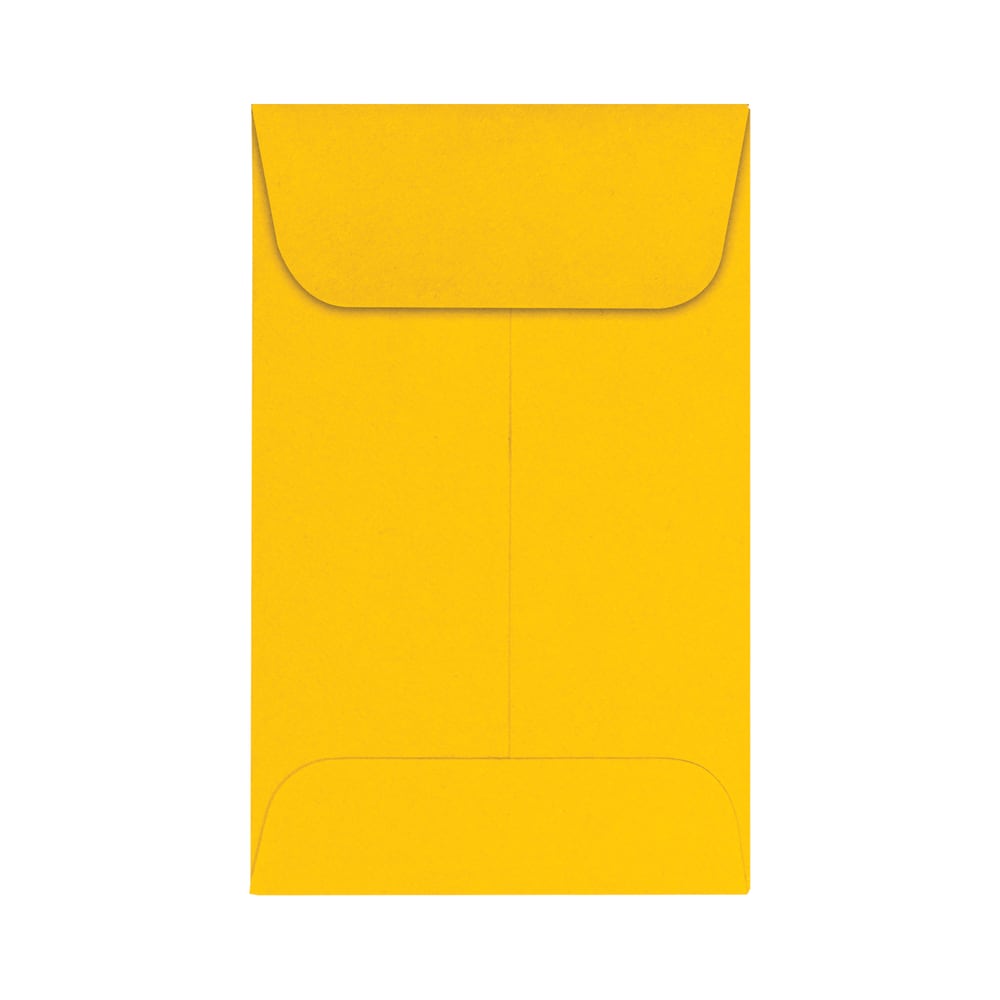 LUX Coin Envelopes, #1, Gummed Seal, Sunflower, Pack Of 1,000