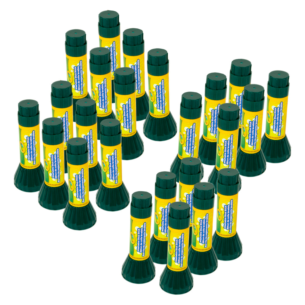 Crayola Washable Glue Stick, .88 oz, Pack Of 24