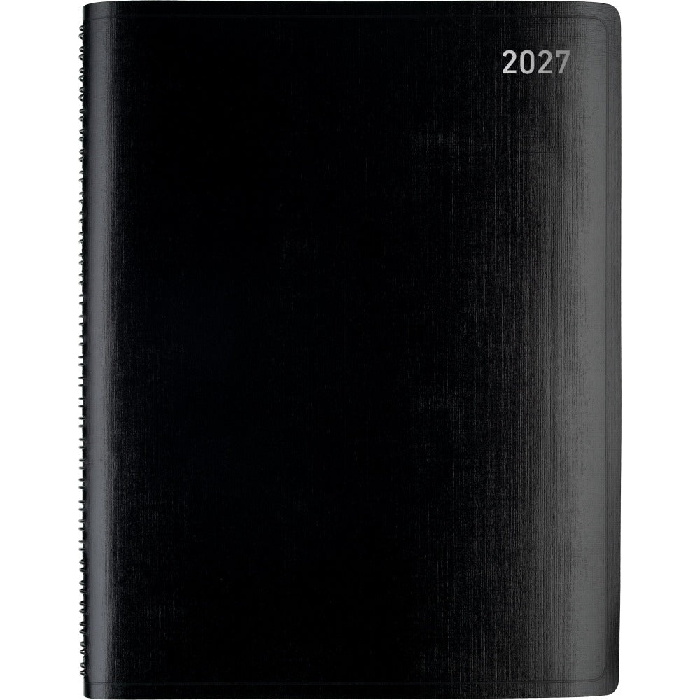 Office Depot Brand Weekly Monthly Planner, 8in x 11in, Black, January 2027 to December 2027, OD71080027