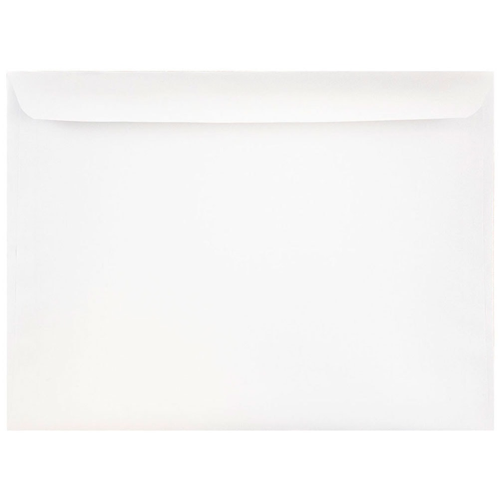 JAM Paper Booklet Envelopes #10, Gummed Seal, White, Pack Of 25