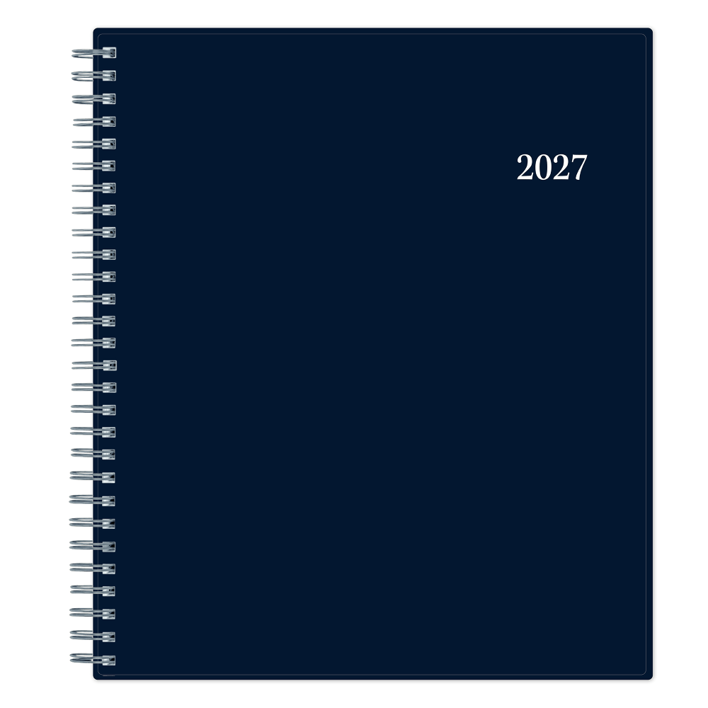 2027 Blue Sky Passages Solid Navy Monthly Planning Calendar, 8x10, 0%, PP, Jan-Dec, RY27