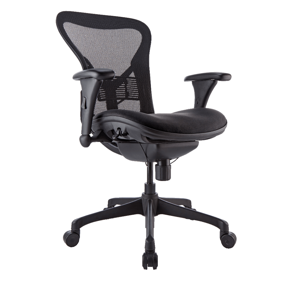 WorkPro Warrior 212 Mesh Managerial Mid-Back Chair, Black