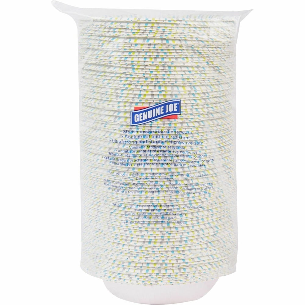 Genuine Joe 12 oz Paper Bowls - Disposable - Multi - 125 / Pack