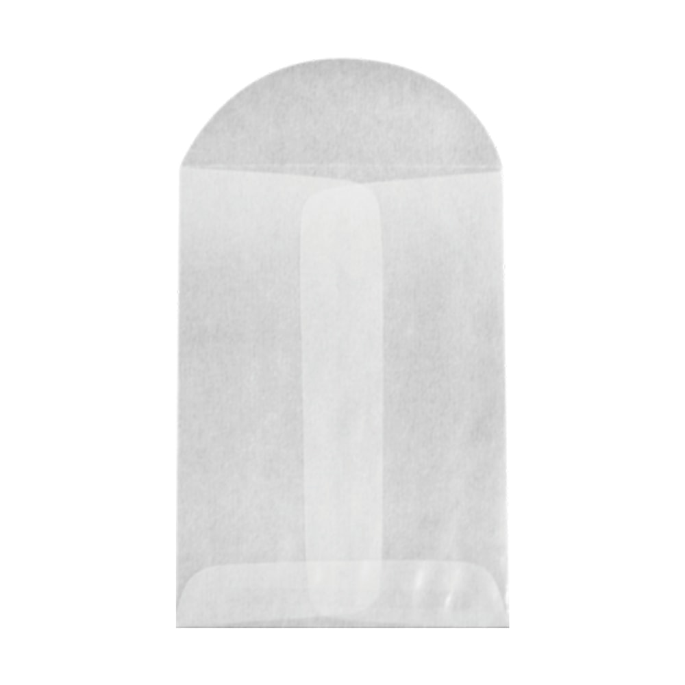 LUX Open-End Envelopes, 3in x 4 1/2in, Flap Closure, Glassine, Pack Of 250