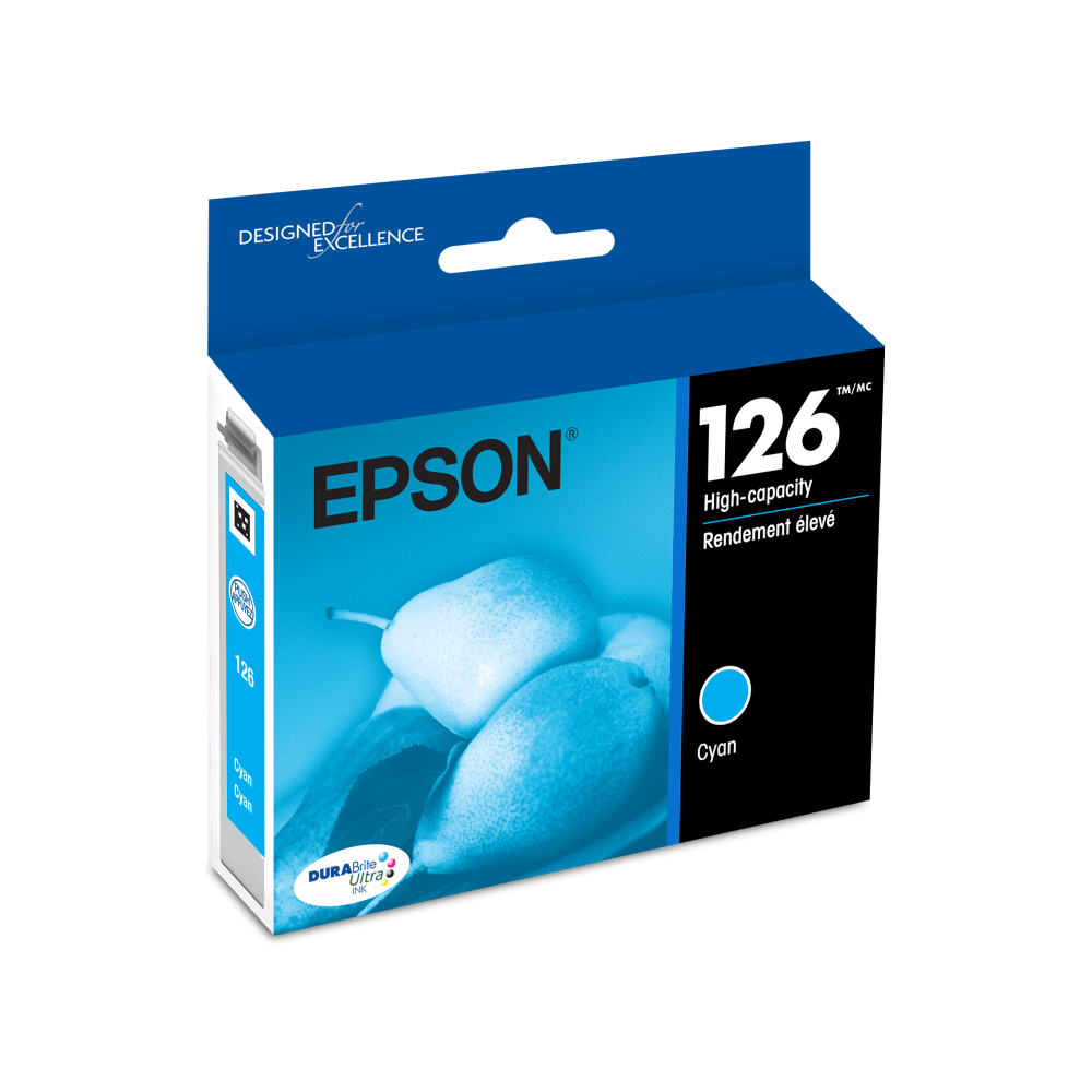 Epson 126 DuraBrite Cyan Ultra-High-Yield Ink Cartridge, T126220