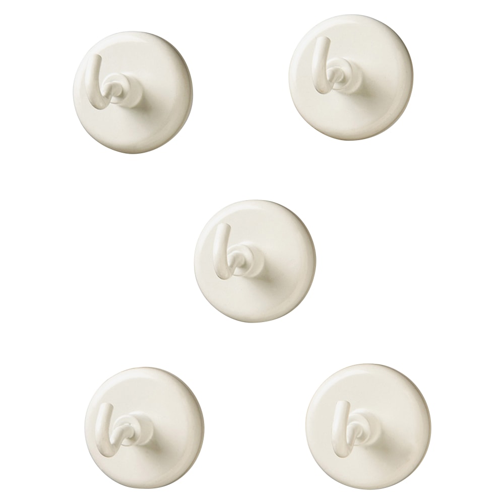 Learning Resources Original Magnetic Hooks - 13 lb (5.90 kg) Capacity - for Pocket Chart, Flip Book, Hall Pass, Decoration - White - 5 / Pack