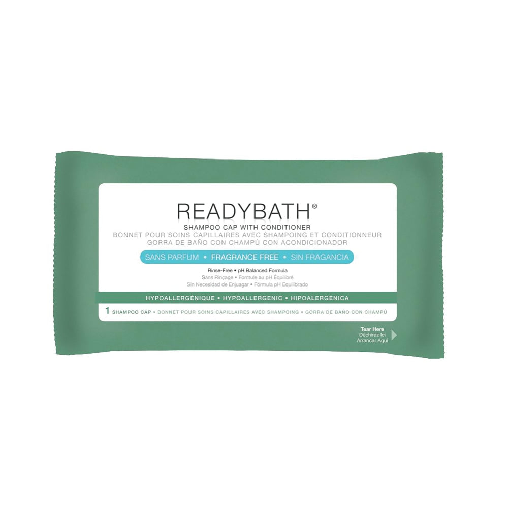 ReadyBath Rinse-Free Shampoo And Conditioning Caps, Unscented, Case Of 30