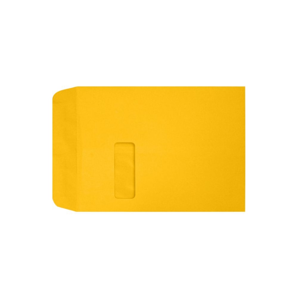 LUX #9 1/2 Open-End Window Envelopes, Top Left Window, Self-Adhesive, Sunflower, Pack Of 500