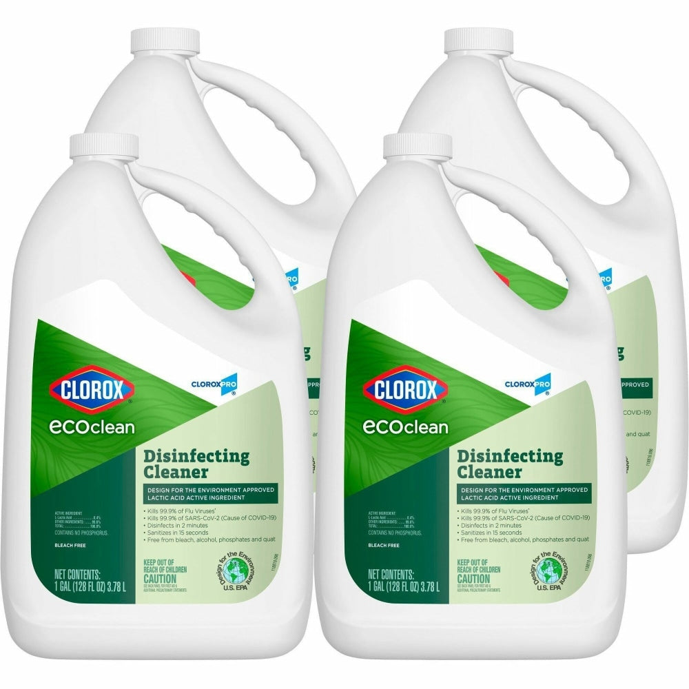CloroxPro EcoClean Disinfecting Cleaner Spray, 128 Oz, Carton Of 4 Bottles