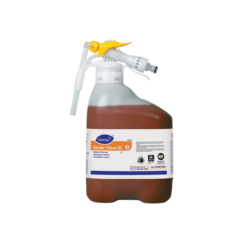 Stride Neutral Floor Cleaner, Citrus Scent, 169 Oz Bottle