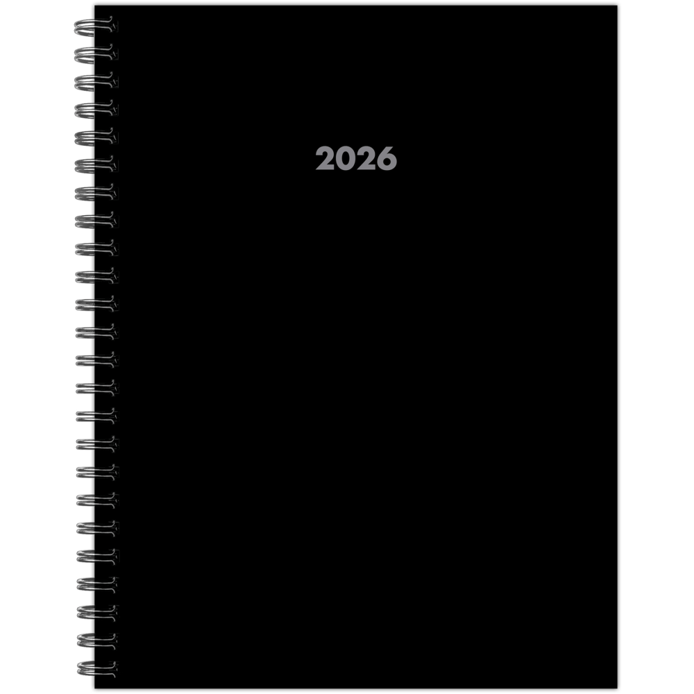 2026 Willow Creek Press Softcover Weekly/Monthly Planner, 6-1/2in x 8-1/2in, Basic Black, January To December, 57827