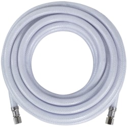 Certified Appliance Accessories PVC Ice Maker Connector with 1/4in Compression - 25 ft - White - Polyester, Polyvinyl Chloride (PVC), Stainless Steel