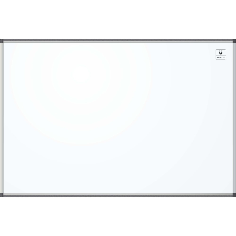 U Brands PINIT Magnetic Dry-Erase Board, 72in X 48in, Silver Aluminum Frame, Actual Size 70in X 47in (2808U00-01)