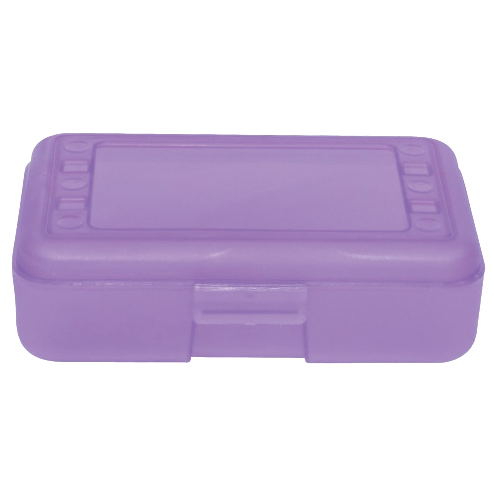 Romanoff Products Pencil Boxes, 8 1/2inH x 5 1/2inW x 2 1/2inD, Grape, Pack Of 12