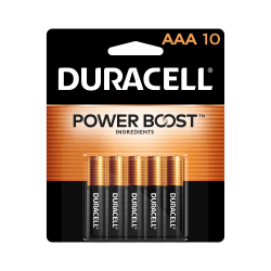 Duracell Coppertop AAA Alkaline Batteries, Pack of 10