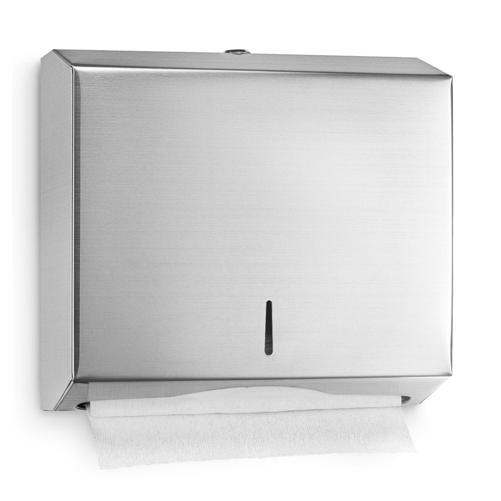 Alpine Multi-Fold C-Fold Paper Towel Dispenser, 10-1/4inH x 11-1/4inW x 4inD, Stainless Steel