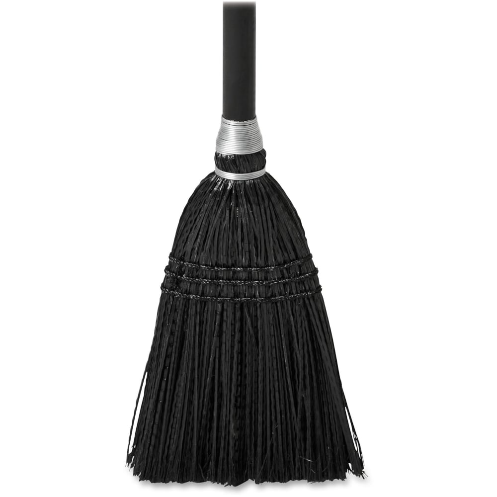 Rubbermaid Commercial Executive Series Lobby Broom - Synthetic Bristle - 7in Overall Length - Wood Handle - 12 / Carton