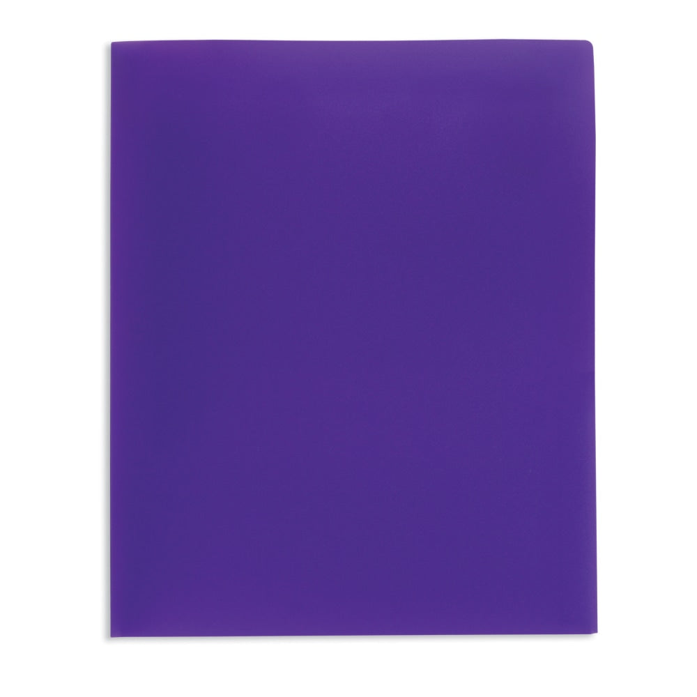 Office Depot Brand School-Grade 2-Pocket Poly Folder, Letter Size, Purple