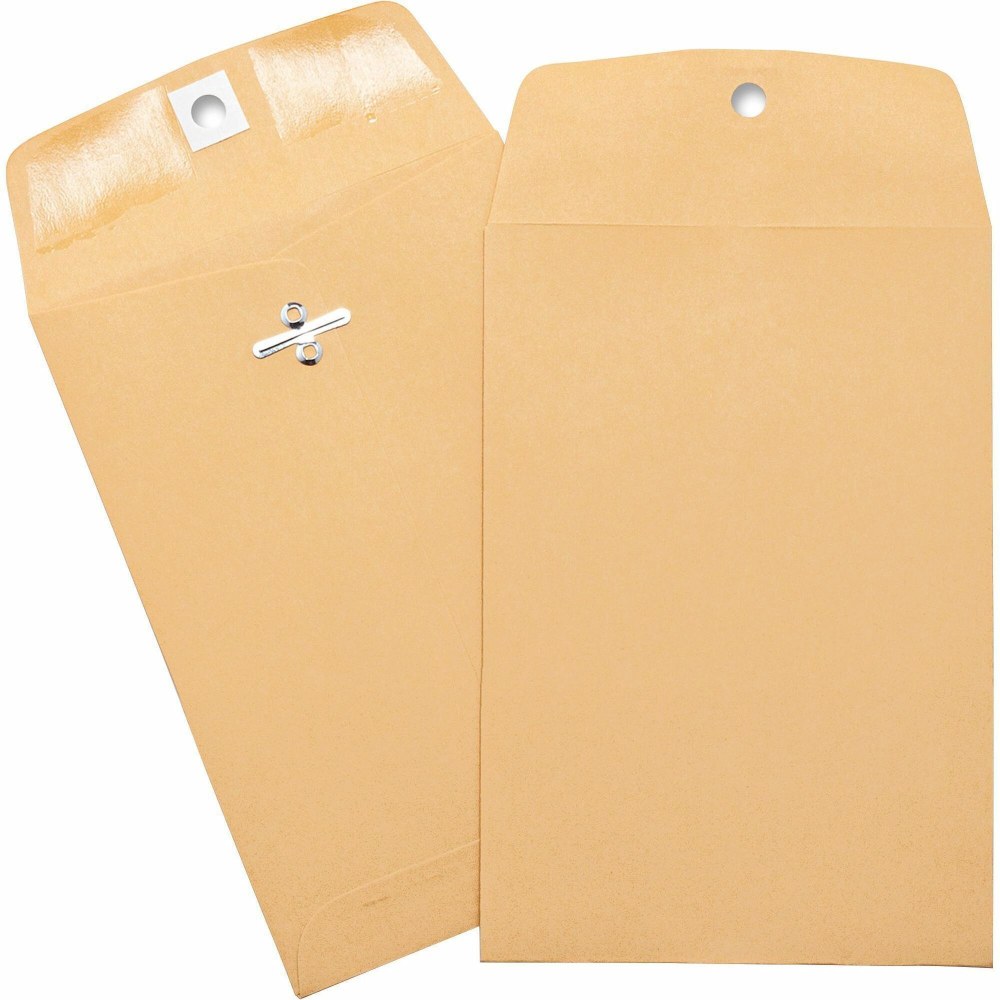 Business Source Heavy-duty Clasp Envelopes - Clasp - #35 - 5in Width x 7 1/2in Length - 28 lb - Clasp - Brown Kraft - Kraft - 1 Box