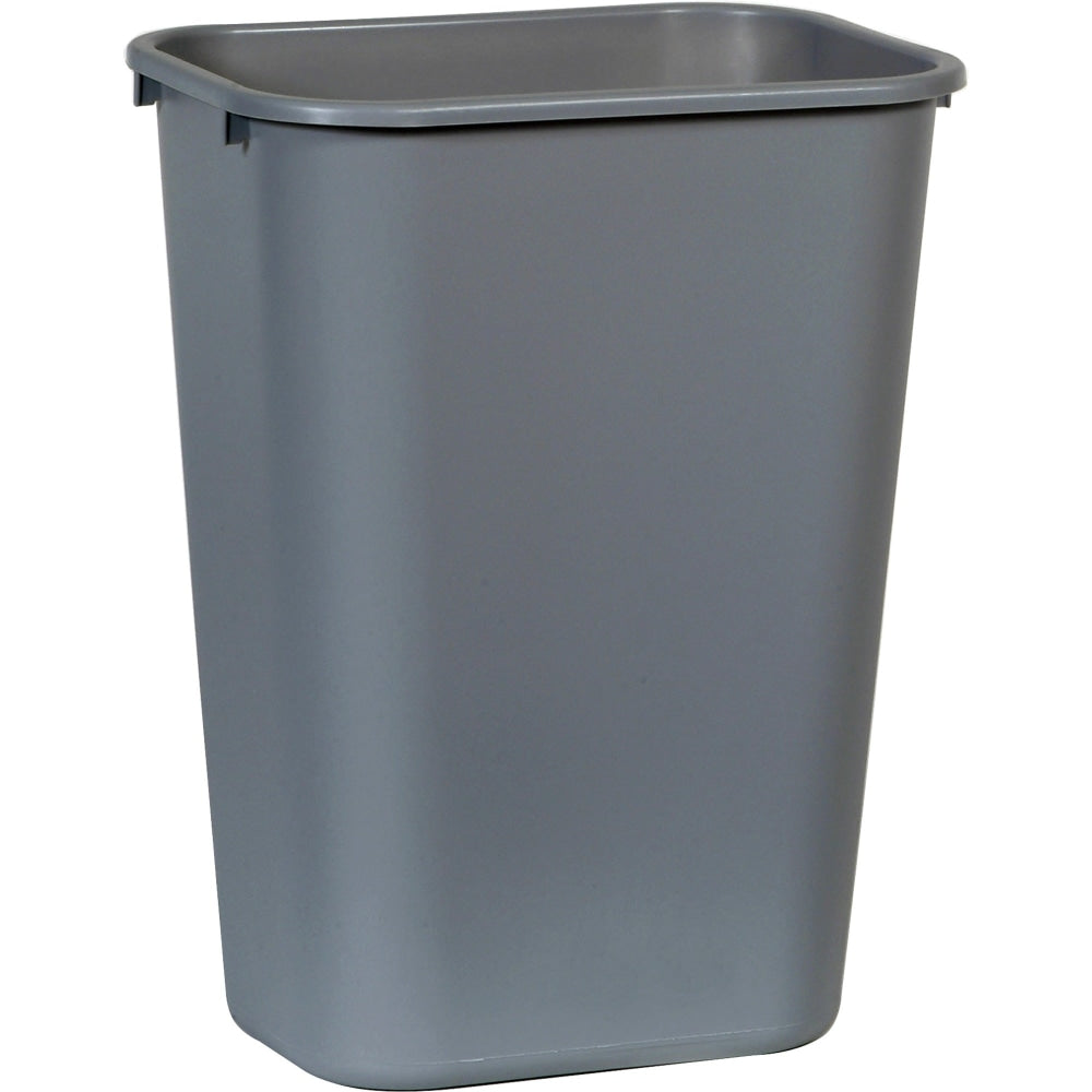Rubbermaid Commercial 41 QT Large Deskside Wastebaskets, 10.25 Gal Capacity, Rectangular, Gray