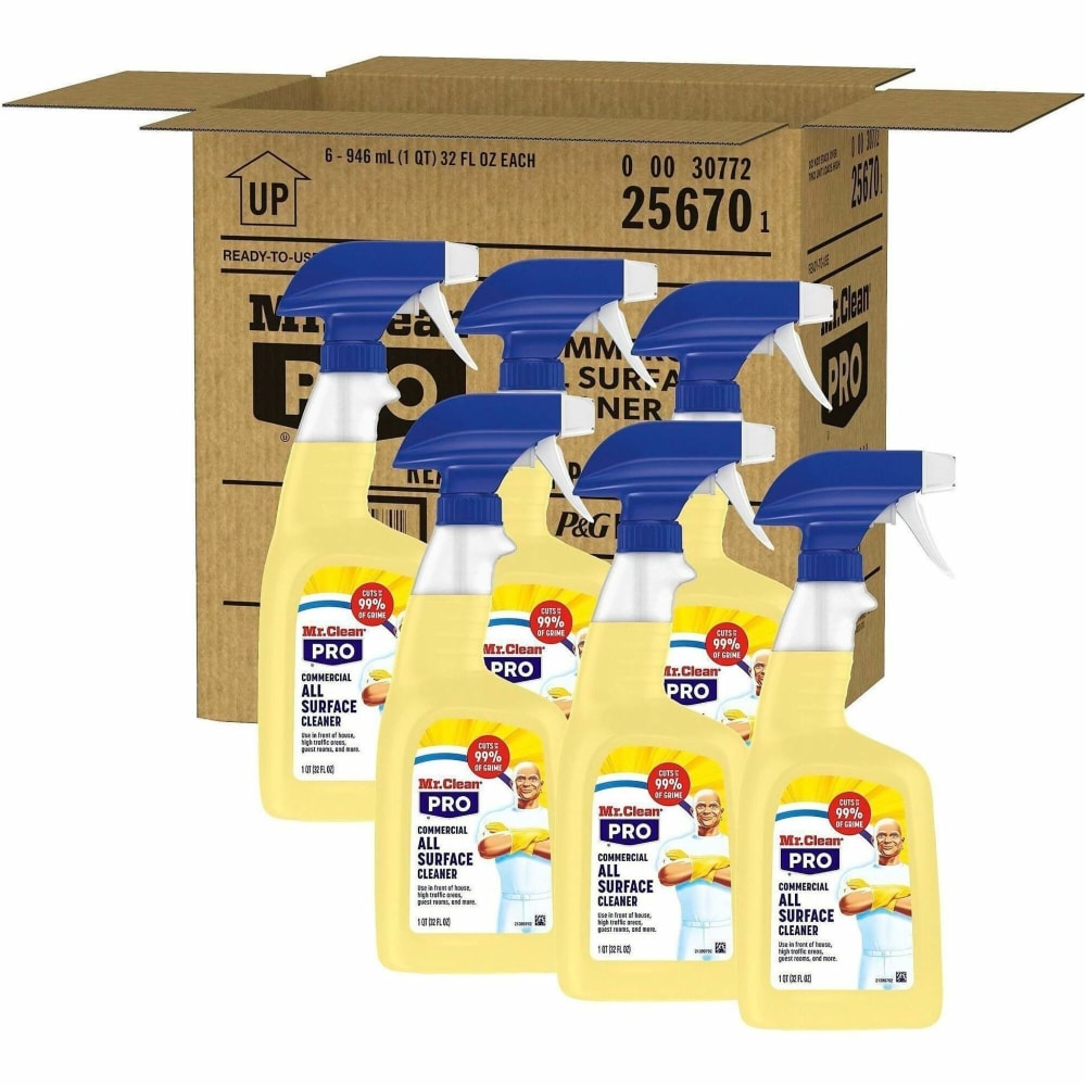 Mr. Clean PRO All-Surface Cleaner, 32 Oz, Pack Of 6, 25670