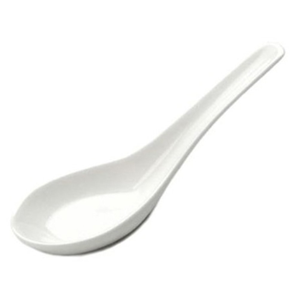 Thunder Group Wonton Soup Spoons, 5-5/8in, Imperial White, Pack Of 12 Spoons