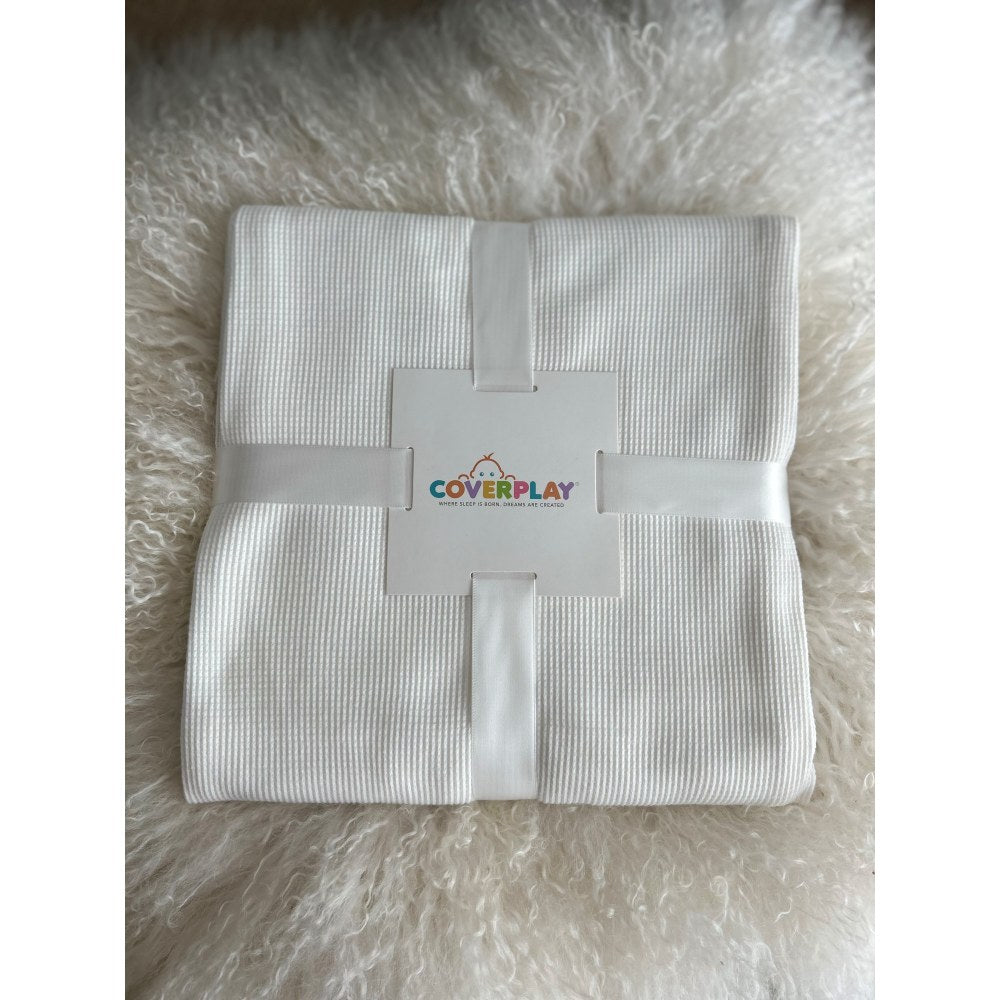 Coverplay Cotton Baby Blankets, 40in x 30in, White, Case Of 6 Blankets