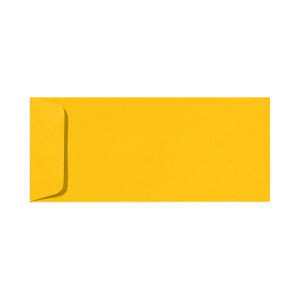 LUX Open-End Envelopes, #10, Peel & Press Closure, Sunflower Yellow, Pack Of 50