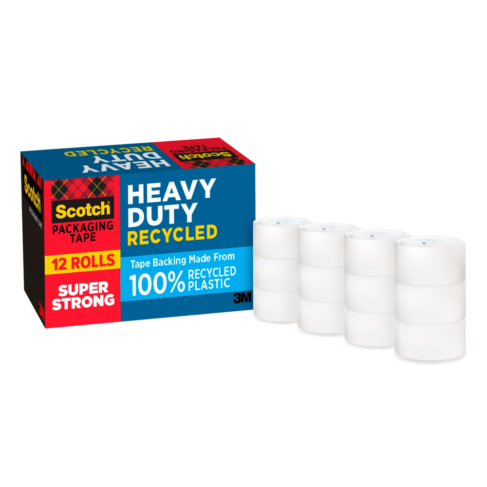 Scotch Heavy Duty Recycled Tape 7750-CS12 1.88 in x 54.6 yd, Clear, Pack of 12 rolls