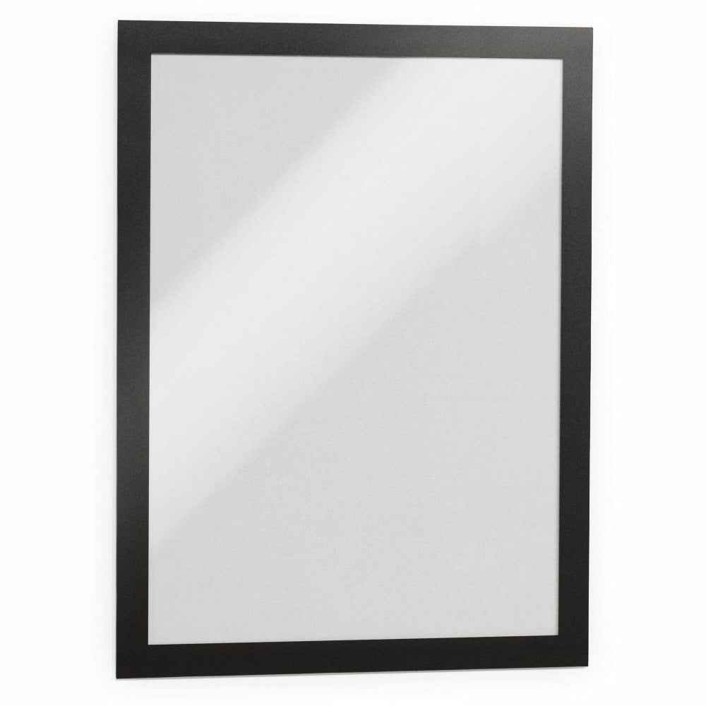 DURABLE DURAFRAME Self-Adhesive Magnetic Letter Sign Holder - Horizontal or Vertical, 9.5inx12in Frame Size - Holds 8.5inx11in Insert, 2 -Pack, Black