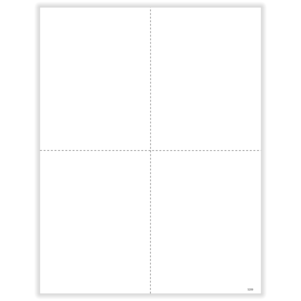 ComplyRight W-2 Blank Tax Forms, 4-Up (Box Format), With Backer Instructions, 8-1/2in x 11in, Pack Of 50 Forms, 52095025