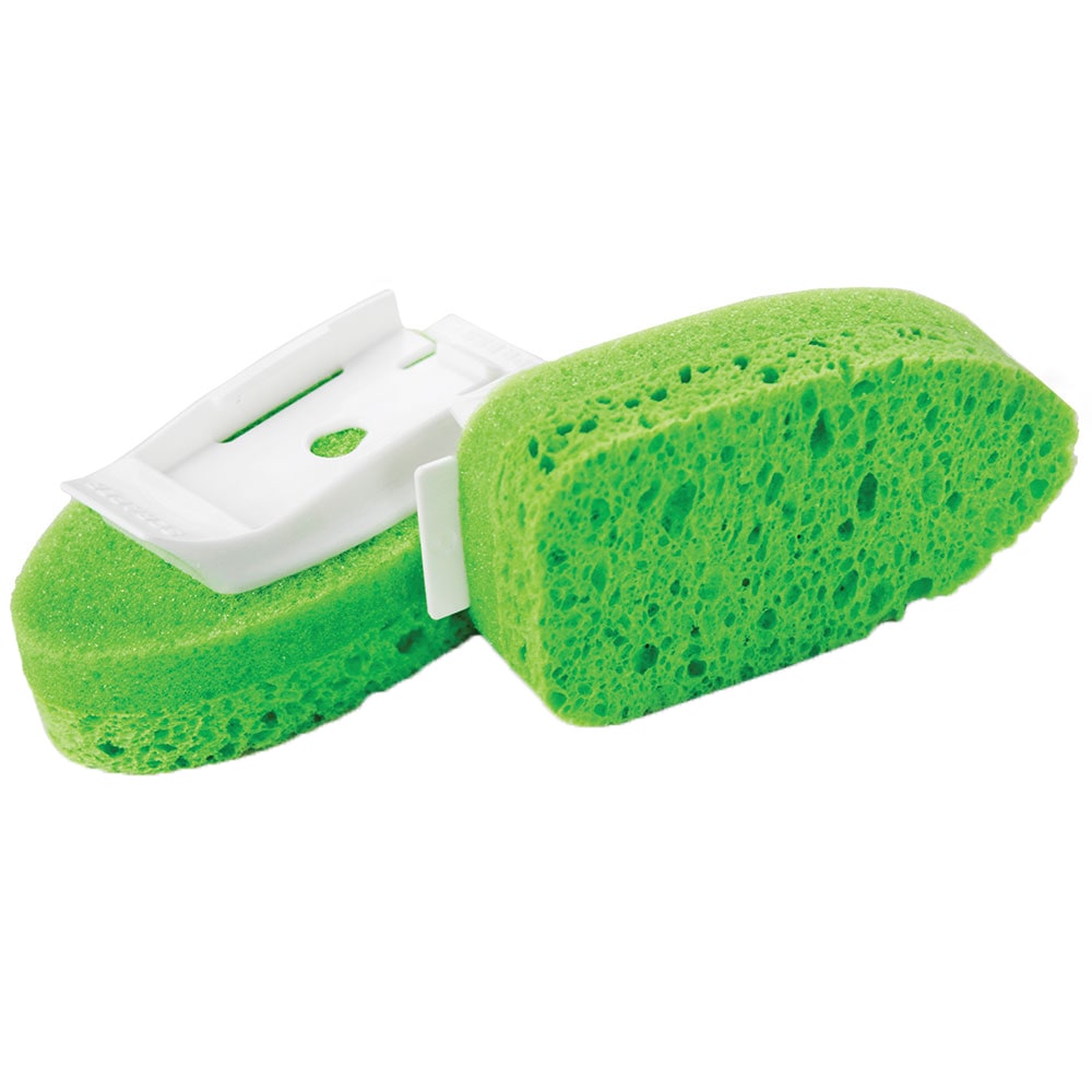 Libman Commercial Gentle Touch Foaming Dish Wand Refills, 3-5/8inH x 3-1/8inW, Green, 2 Sponges Per Pack, Set Of 6 Packs