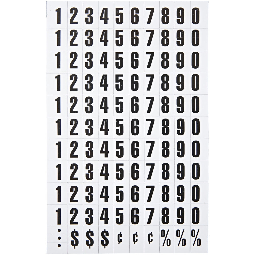 MasterVision Magnetic Numbers, 3/4in x 1/2in, Black, Pack Of 120