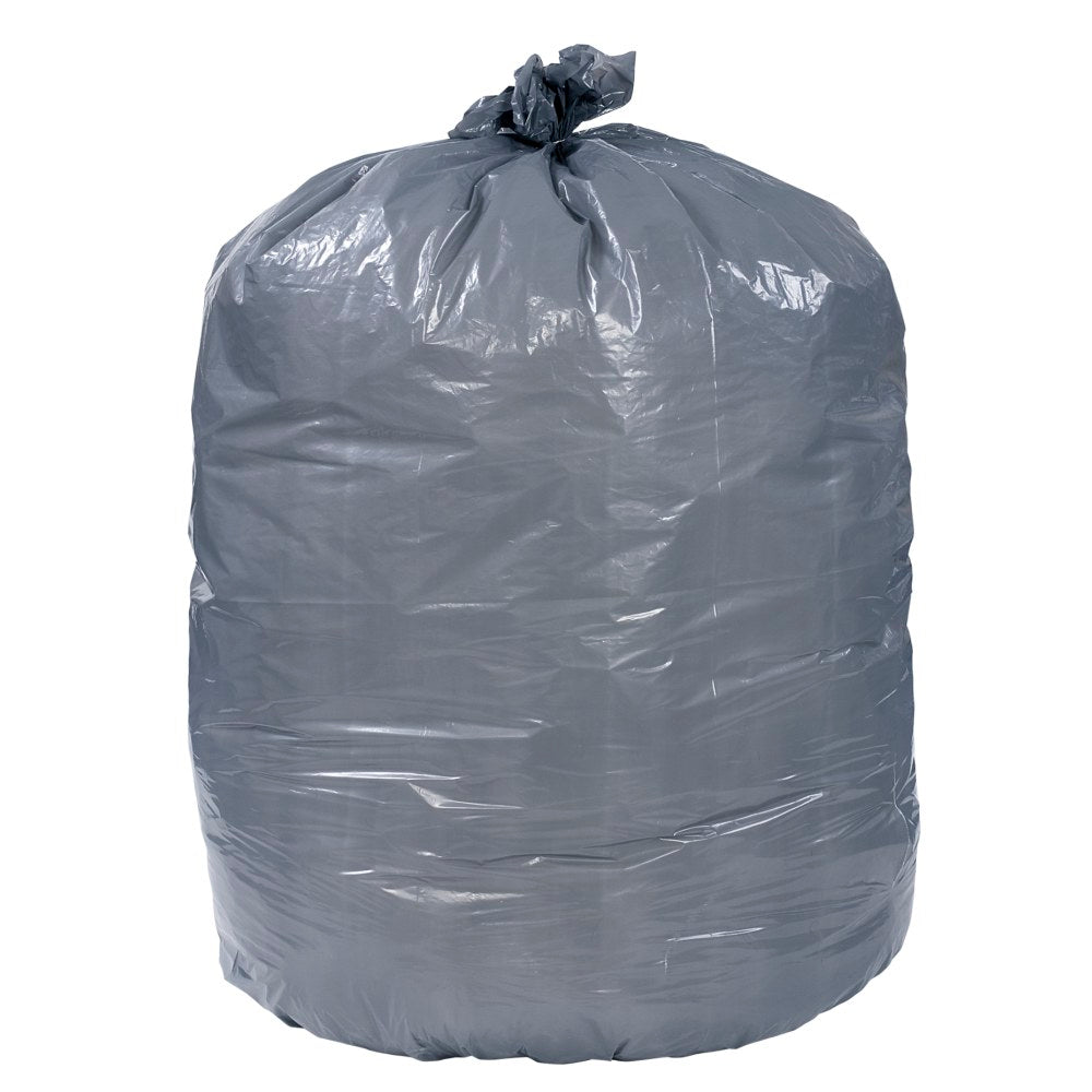 Pitt Plastics Linear Low Can Liners, 33in x 39in, 1.1 Mil, Gray, Box Of 100