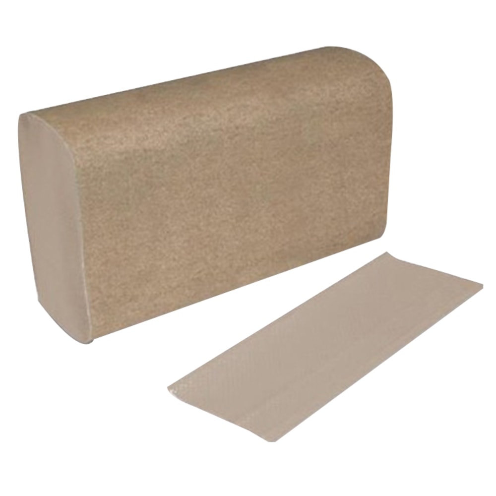 Karat Natural Multifold Paper Towels, 9-1/2in x 9-1/2in, Brown, Pack Of 333 Towels, 12 Packs