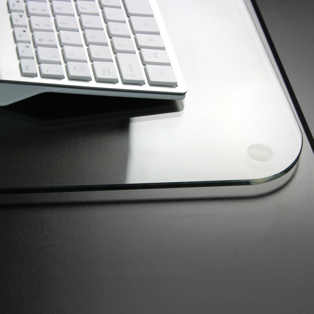 Floortex Desktex 19in x 24in Glass Desk Pad