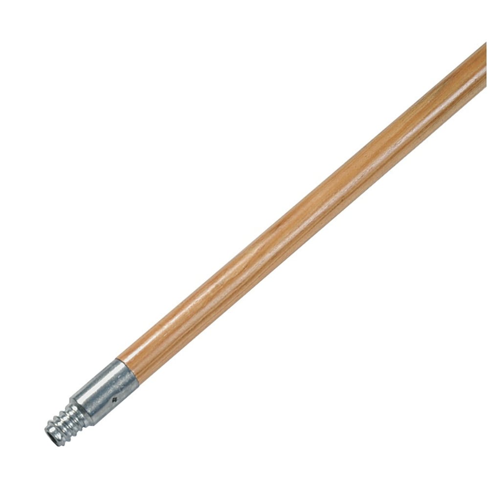 Pro Line Metal-Tip Threaded Hardwood Broom Handle, 15/16in Diameter, 60in Length