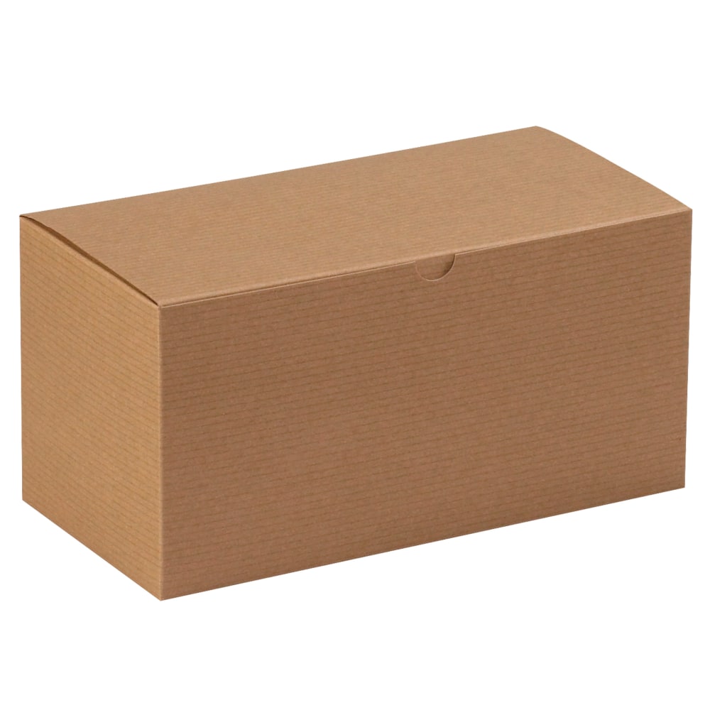 Office Depot Brand Gift Boxes, 12inL x 6inW x 6inH, 100% Recycled, Kraft, Case Of 50