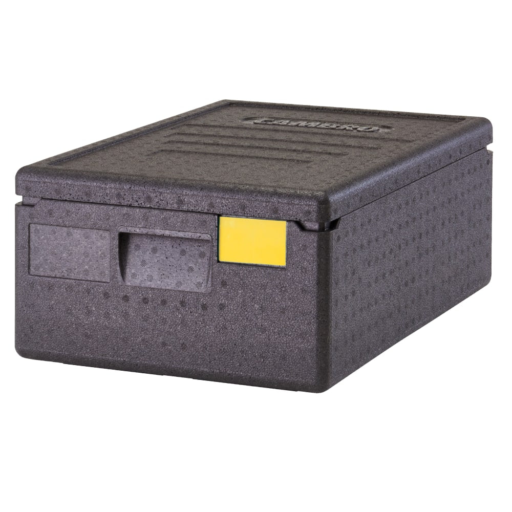 Cambro Cam GoBox GN 1/1 4in Top Loading Food Transporter, 8-1/2inH x 15-3/4inW x 23-5/8inD, Black