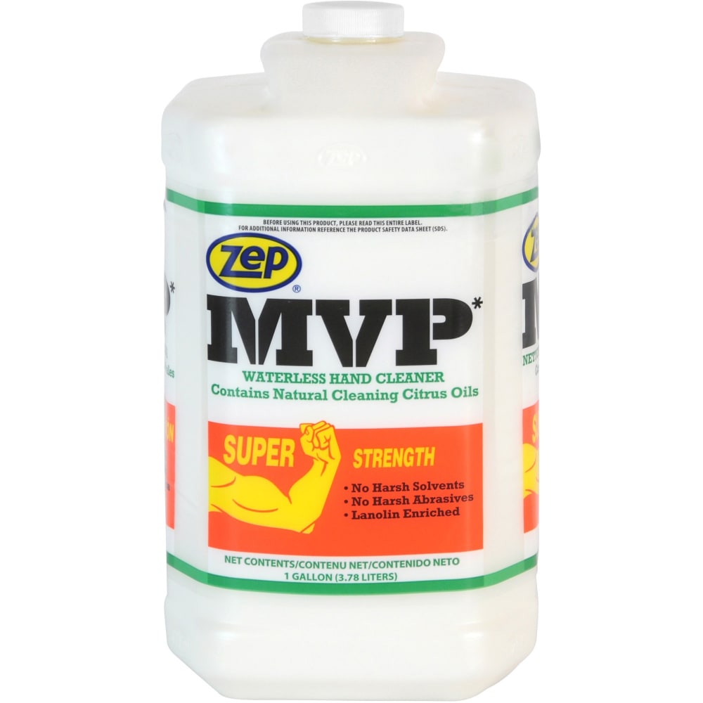 Zep Commercial MVP Waterless Liquid Hand Soap Cleaner, 128 Oz Bottle, Carton of 4